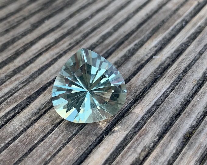 11.05 ct. Prasiolite Green Quartz | Brazil | VS | pear brilliant cut | Natural Amethyst | Gemstone | Gem | Gemstone | Jewelry #1434