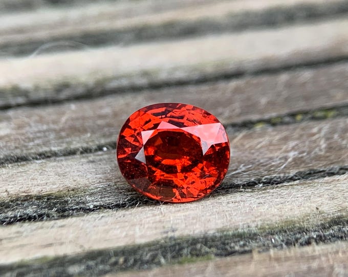1.22 ct. Natural Spessartine Garnet | 6.2x5.5 mm Oval | Namibia | natural Spessartine Garnet | gemstone | jewelry | gemstone | gem #1255