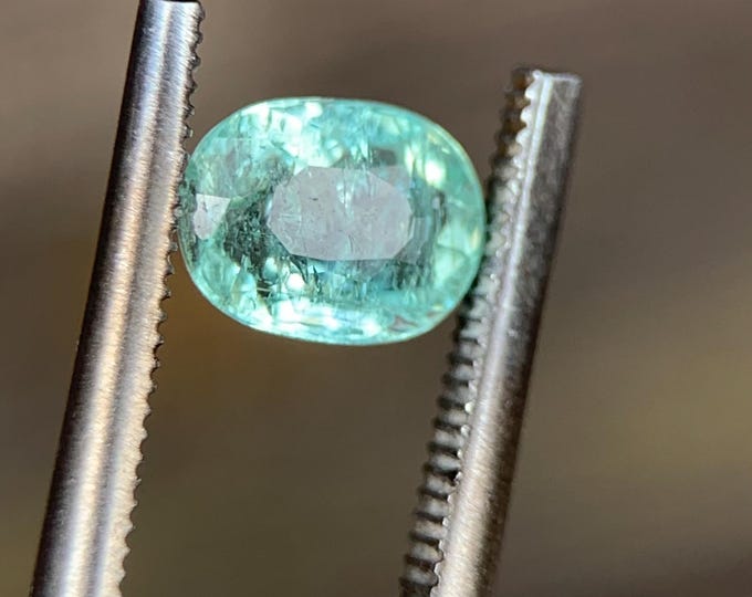 0.57 ct. Natural Paraiba Tourmaline | Natural green paraiba tourmaline | Brazil | 5.7x4.5 mm | gemstone | jewelry | Gemstone | Gem #1436