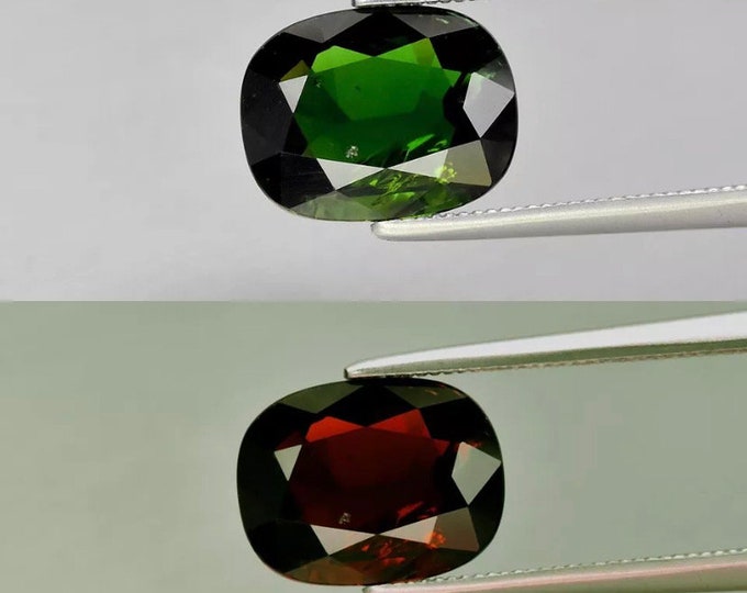 2.42ct. Natural Chrome Tourmaline Rare | Natural Chrome Tourmaline | Green to blood Red | Mozambique | Gemstone | Faceted | gemstone #1051