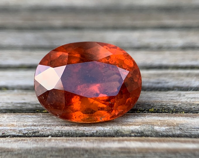 7.13 ct. Natural Hessonite Garnet | Natural Hessonite Garnet | Orange Red | Gemstone | Namibia | Gemstone | gemstone | jewelry #1106