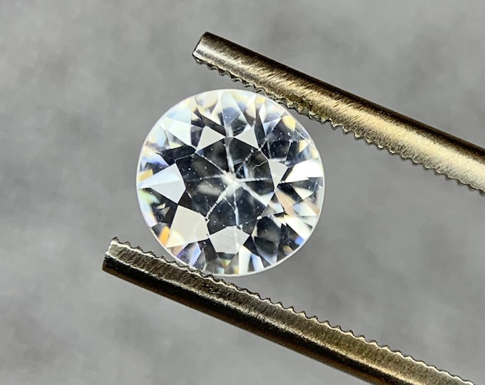1.24ct. AAA Natural Zircon | Natural Zircon | VVS | 6.3 mm standard brilliant cut | Combodia | gemstone | Gemstone | jewelry | gem #1042