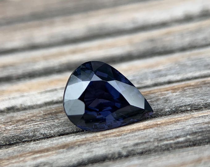 1.39ct Spinel Dark Purple | natural deep violet spinel | VVS Pear cut | 8x6mm | Tanzania | Gemstone | jewelry | gemstone | gem #1465