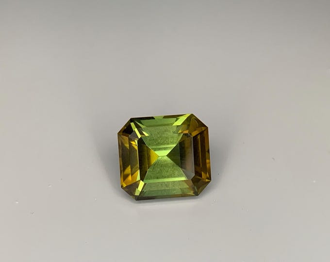 3.80ct Green Yellow Tourmaline Brazil | Precision cut 9.3x8.4 mm | Gemstone | Gemstone jewelry | Gem #2192