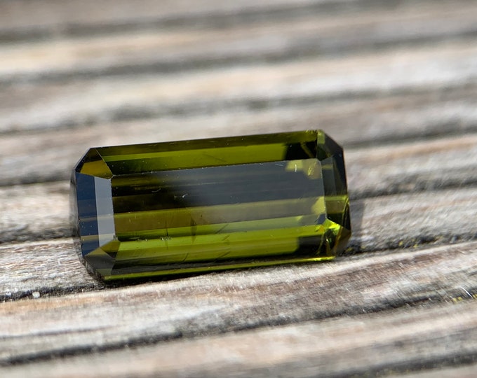 4.63ct. Natural tourmaline | green yellow | 14.2x6.8 | Tourmaline green yellow | Mozambique | gemstone | jewelry | gemstone | gem #919
