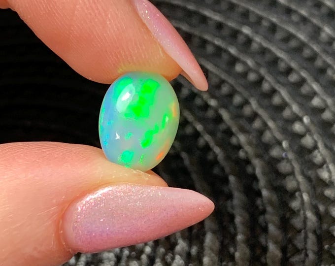 3.03ct Welo Opal Ethiopia natural |Ethiopian Opal 13.1x9.8| Cabochon Oval | gemstone | opal no smoke |  natural fire no duplicate #1444
