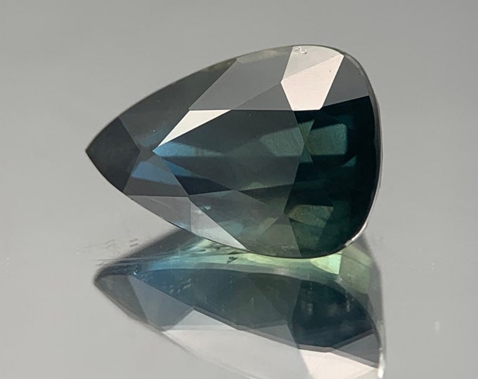 3.25ct. GRA certified deep Blue to green Sapphire | natural sapphire with certificate | Madagascar | gemstone | jewelry #989