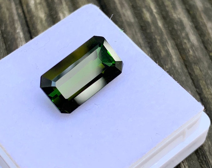 3.87ct. Green Tourmaline | green tourmaline | 12x7 | AAA | Nigeria | VVS | natural gemstone | natural gemstone | jewelry | gem #905
