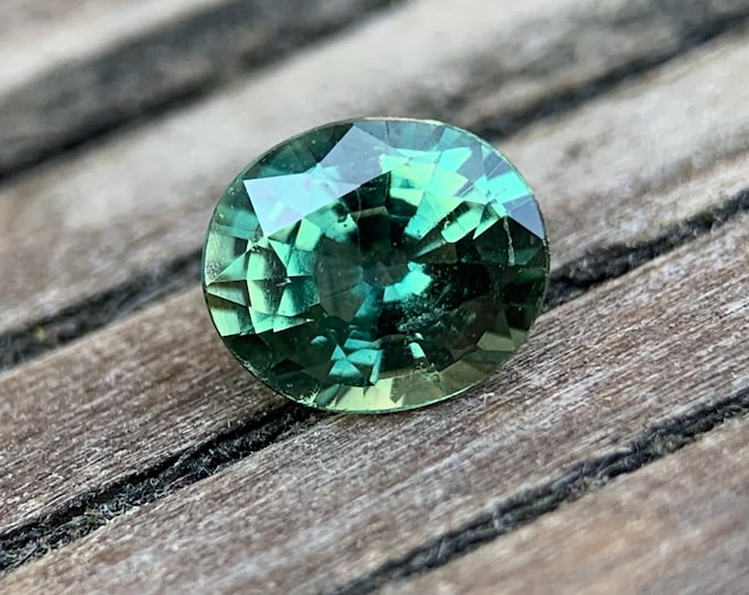 0.86 ct. Natural green blue sapphire | heated | Natural blue green sapphire | Australia | gemstone | gemstone | jewelry | Gem # 1361