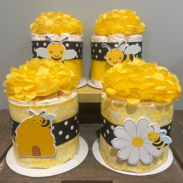 Mini Bee Diaper Cakes