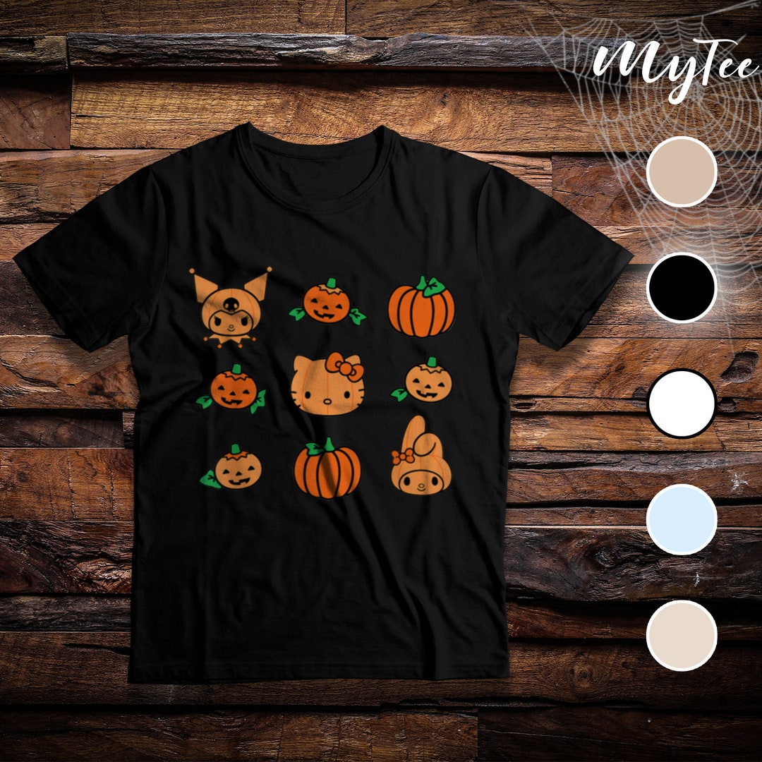 Hello Kitty My Melody Kuromi Pumpkins Halloween Shirt Etsy hello-kitty-my-melody-kuromi-pumpkins-halloween-shirt-etsy
