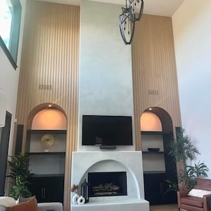 6&quot; x 6&quot; Sample: 3DL Wood Wall Panels in Fluted, Reeded, and Slat | Modern Wallcoverings | Wainscoting, Scalloped, Tambour