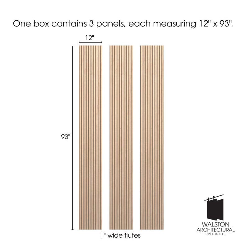 3D Fluted Wall Panels – 1" Wide Flutes | Wood Grain, Stone, Linen, Paintable MDF | Feature Walls, Wainscoting & Accent Paneling, Scalloped image 5