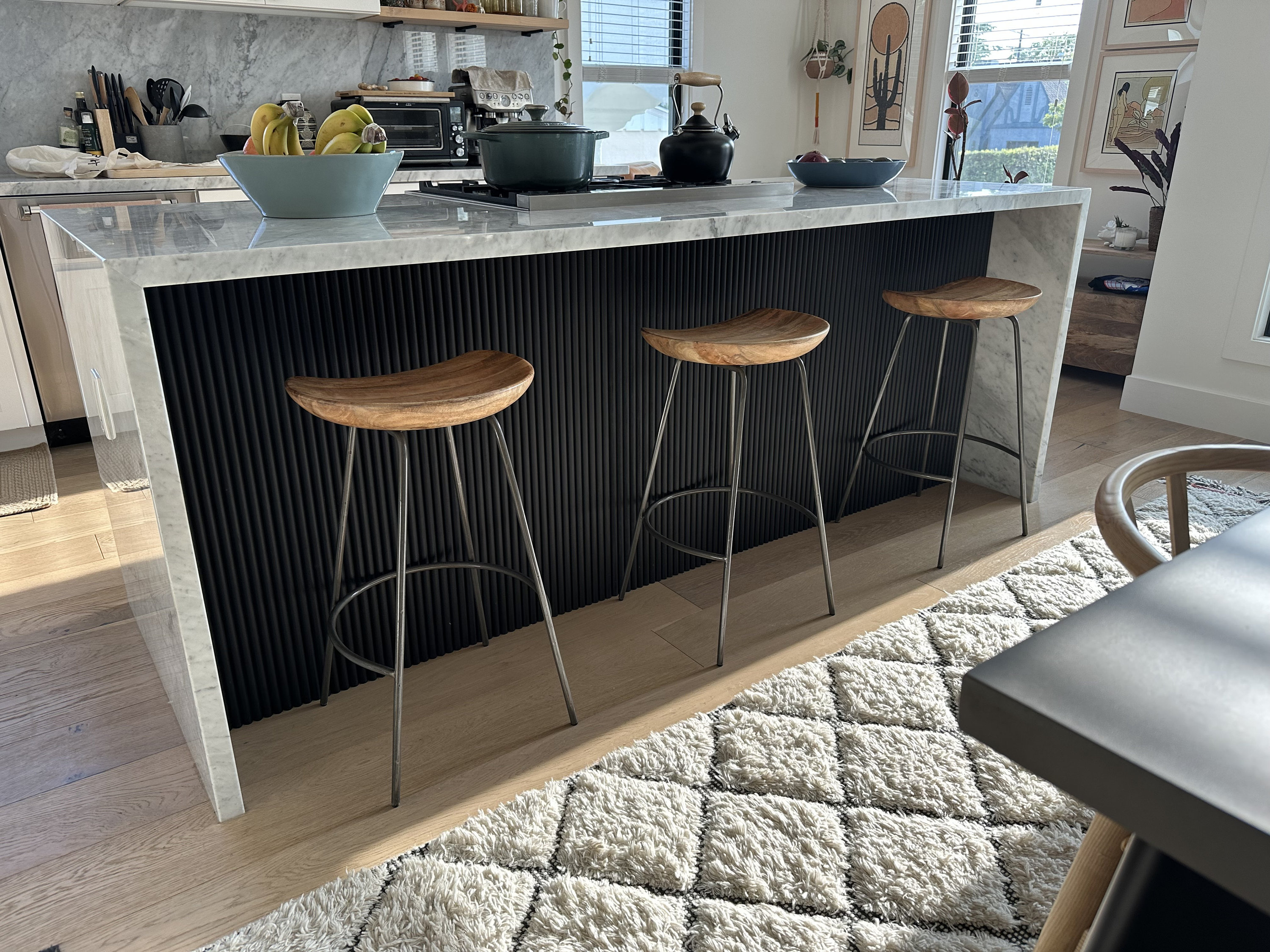 Reeded Wall Panels, Ribbed Wall Panel, Tambour Wall, 3/4