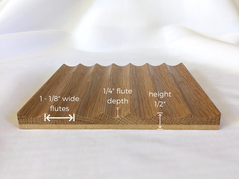 Fluted Wall Panels, Scalloped Wall Paneling, Primed or White Oak Wall Cladding, Custom Sizes Etsy