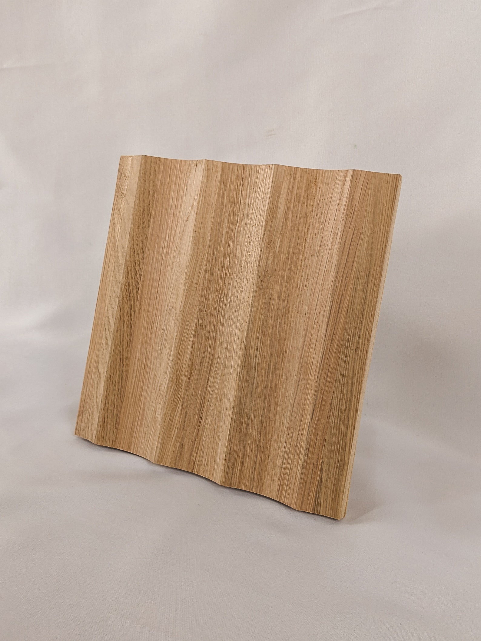 Wide 2 Flutes, Fluted Wall Panels, Scalloped Wall Paneling, Primed or White Oak Wall Cladding