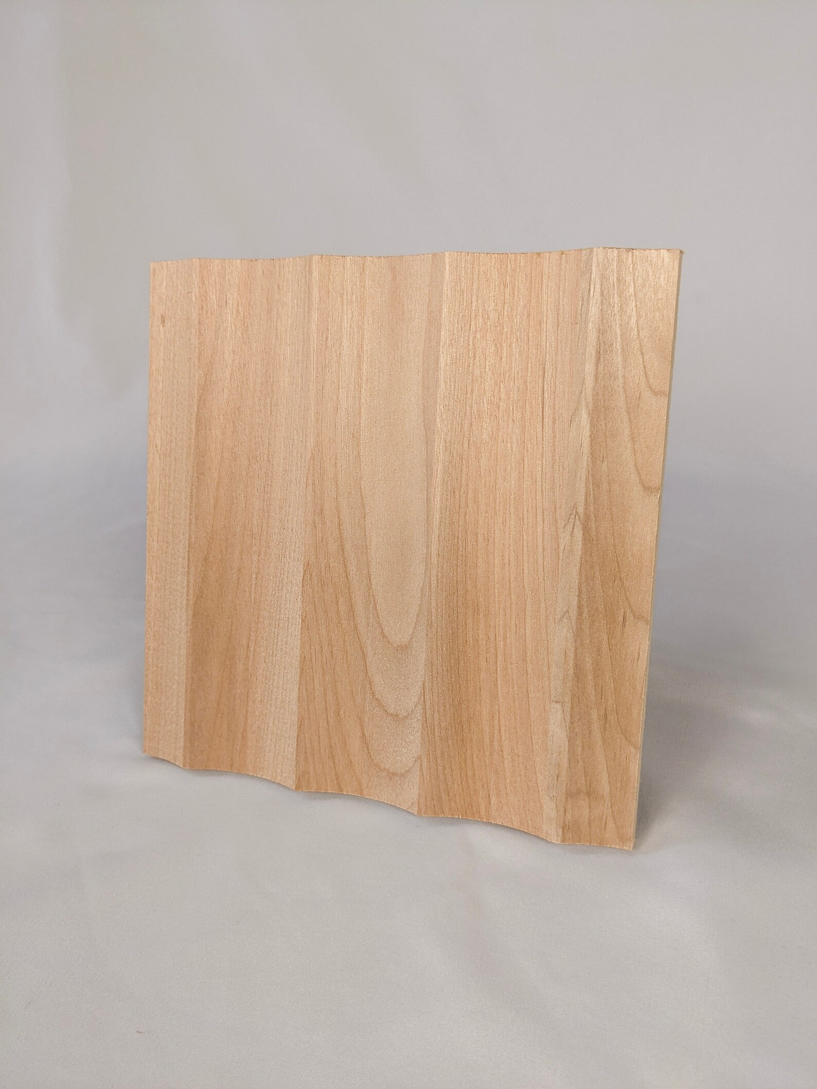 Wide 2 Flutes, Fluted Wall Panels, Scalloped Wall Paneling, Primed or White Oak Wall Cladding
