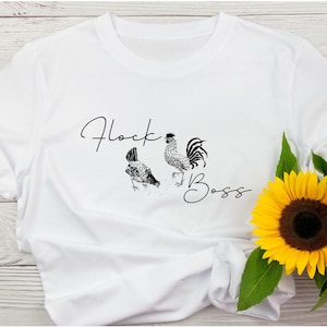 SVG - Flock Boss, Chicken Shirt, Chicken SVG, Chicken Design, Downloadable file