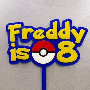 Personalised Children's Birthday Cake Topper Gaming Video Game Inspired Design made from Laser Cut 3mm Acrylic.