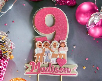 Personalised Birthday Cake Topper Gaming Video Game Inspired Design: Custom Name & Age