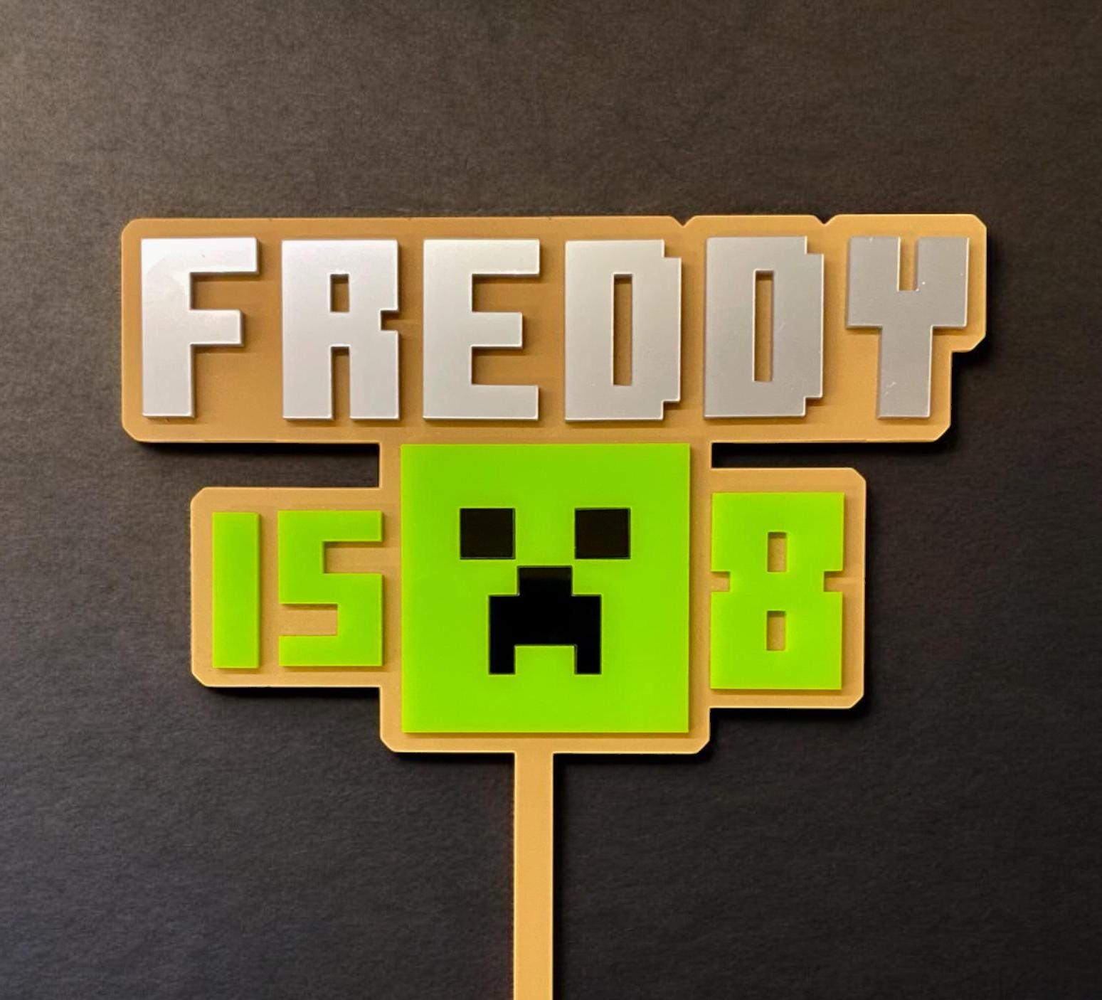 Acrylic Gaming Birthday Cake Topper