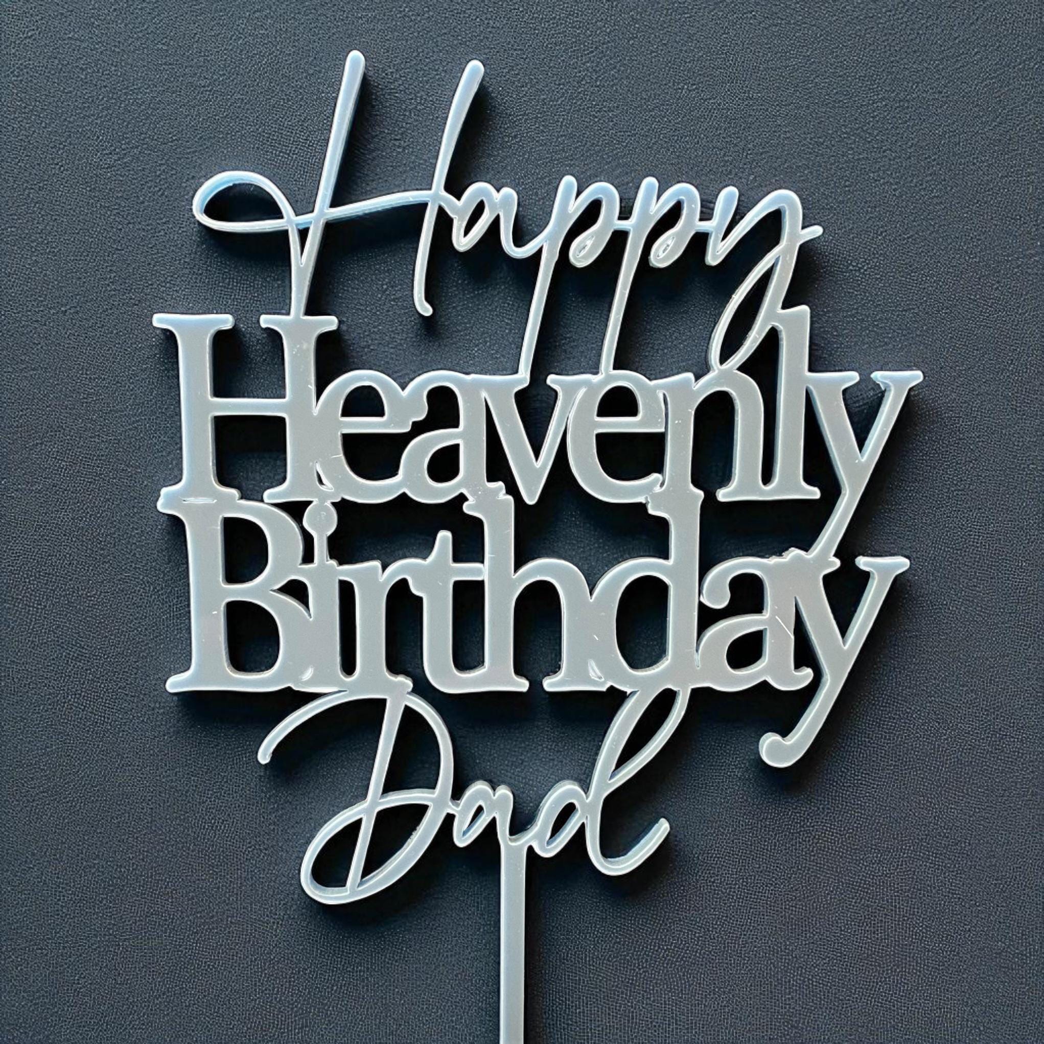 Happy Birthday In Heaven Banner - Gold Engel Geburtstagsdekoration