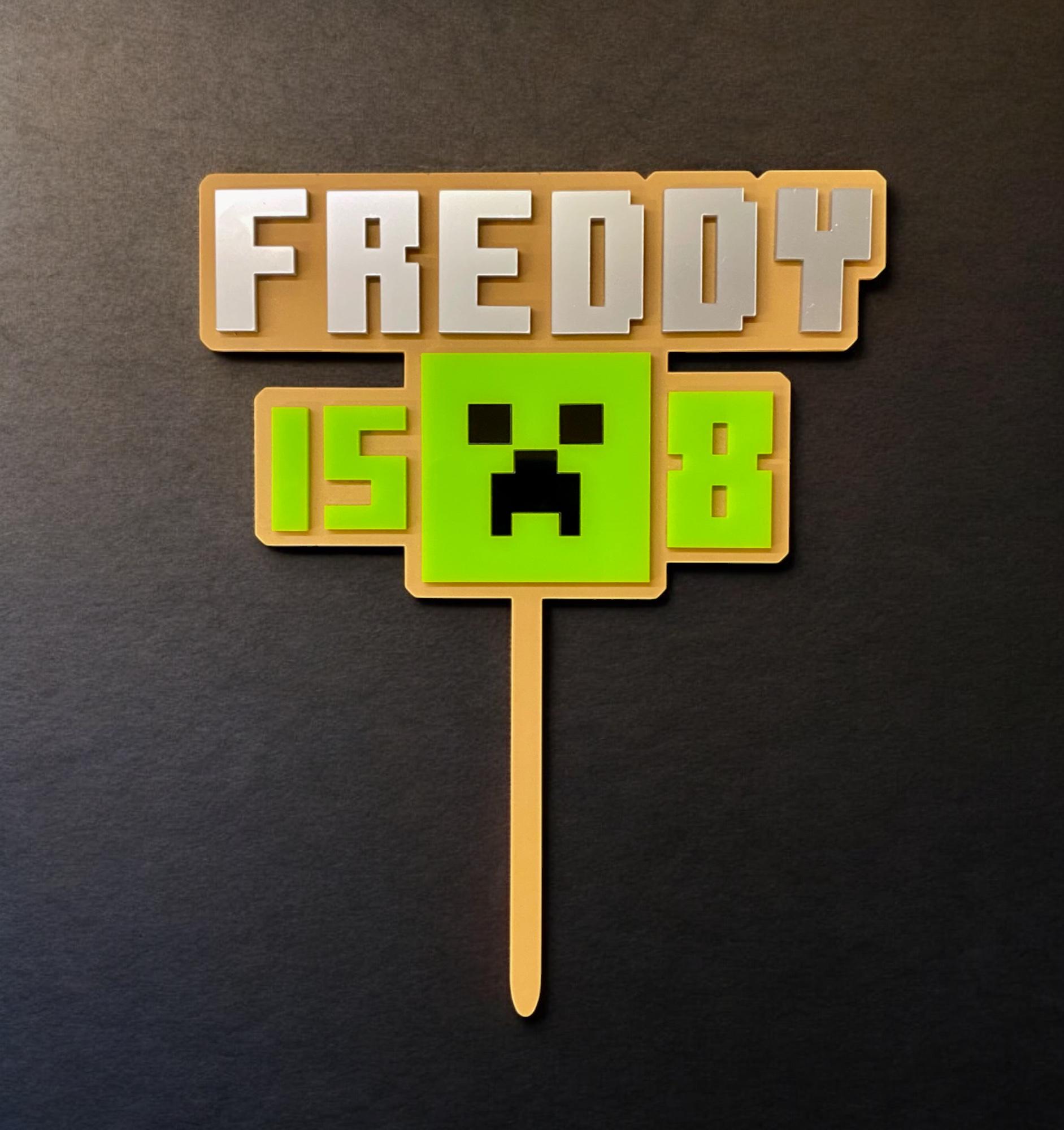 Acrylic Gaming Birthday Cake Topper