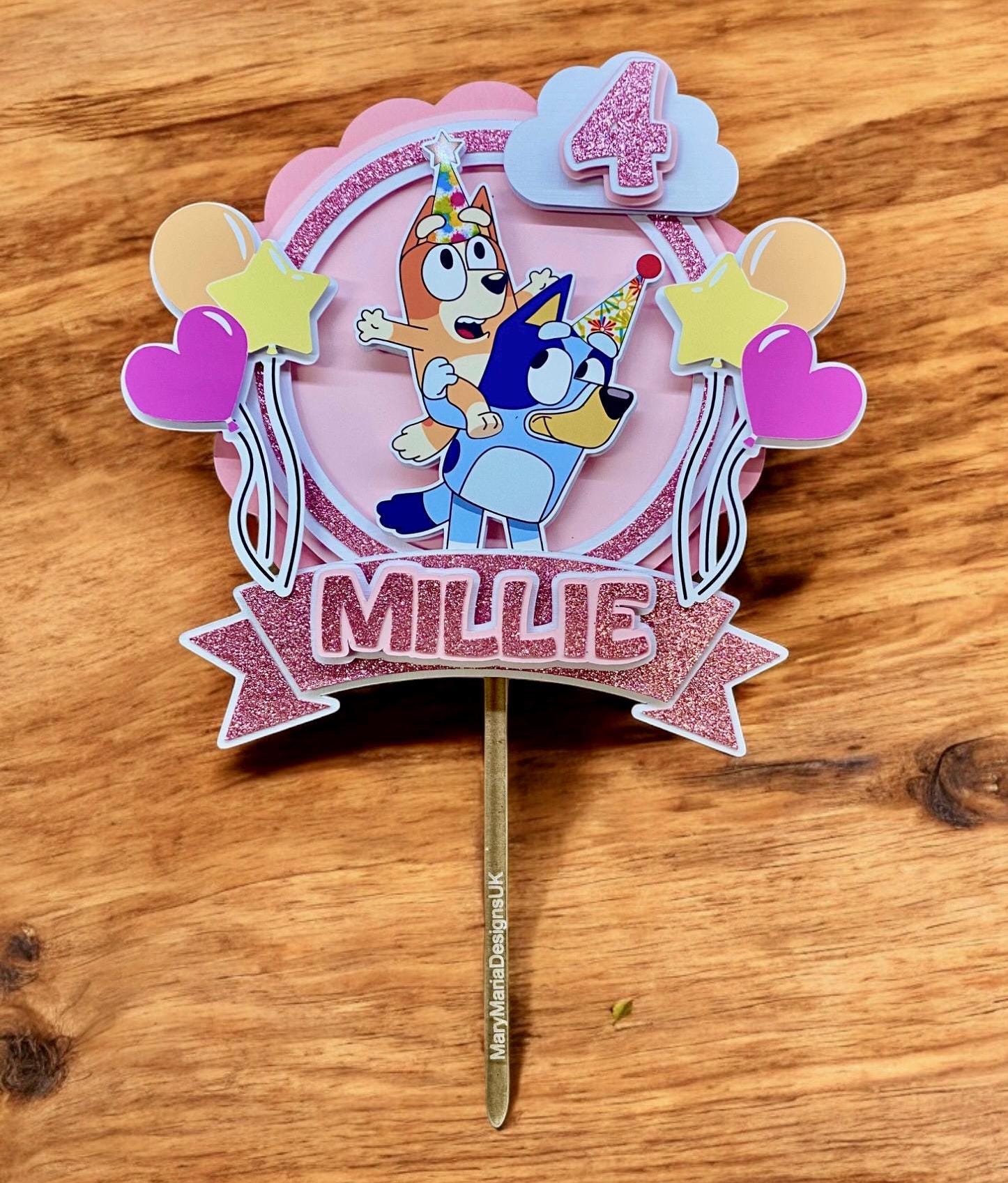 Pink Cartoon Topper with Optional Extras