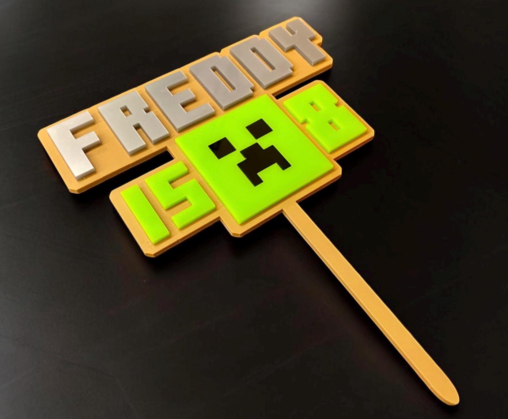 Acrylic Gaming Birthday Cake Topper