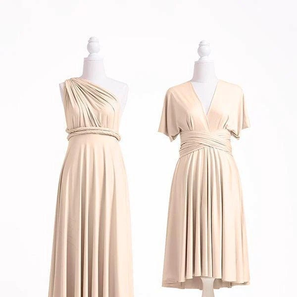 Champagne Bridesmaid Dresses, Wedding Dress Bridesmaid, Convertible Dress, Infinity Dress, Multiway Dress, Multi Wrap Dress, Plus Size