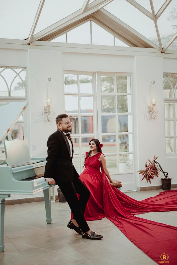 Red Satin Flying Dress