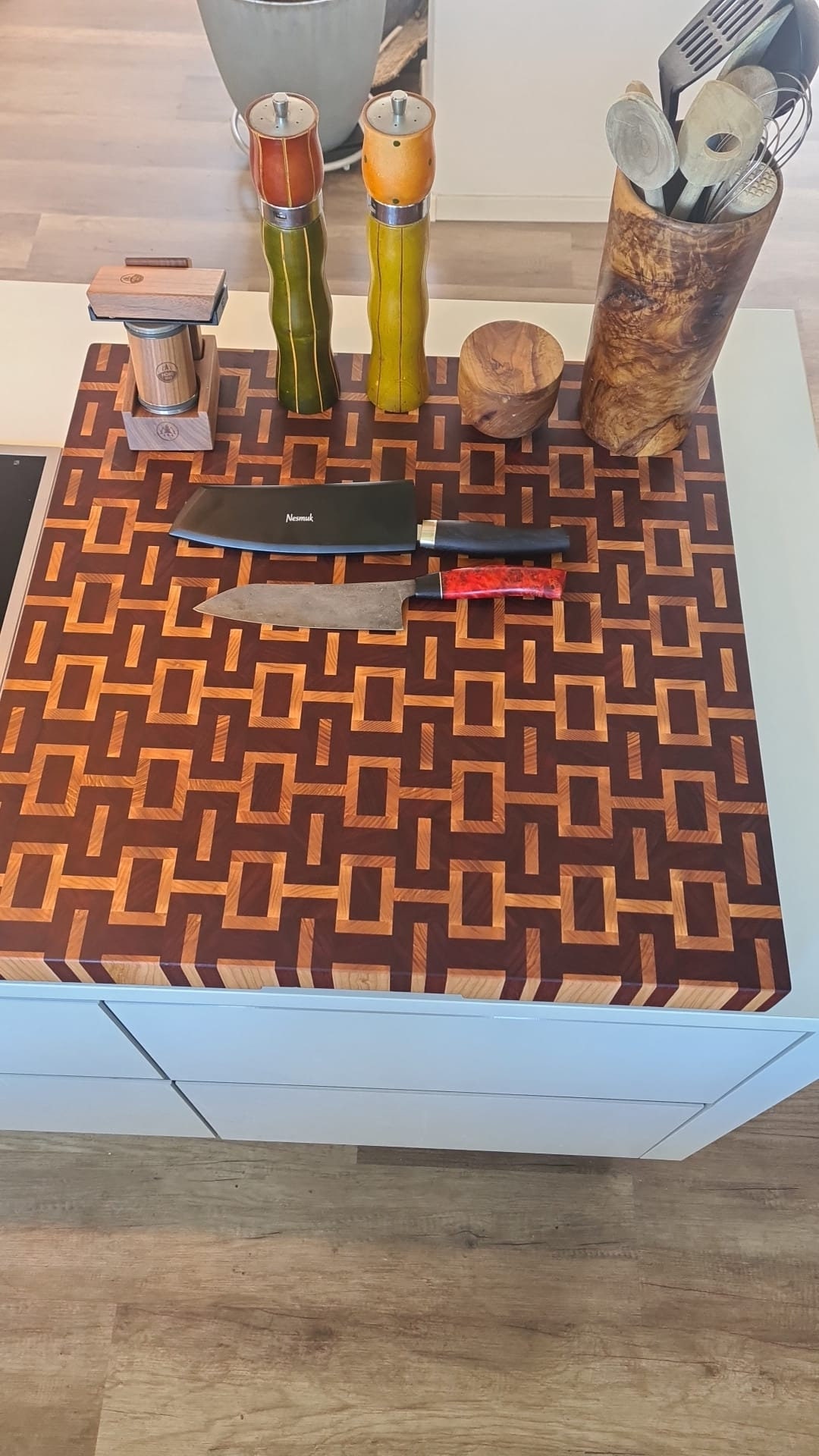 End Grain Cutting Board Padouk Endgrain Cutting Board Etsy Australia
