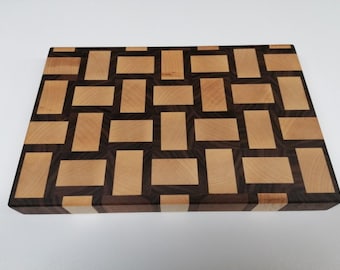 Tagliere in legno di testa intrecciato 3D 29,2 x 19 x 3,3 / Legno straordinario / Fatto a mano / Accattivante