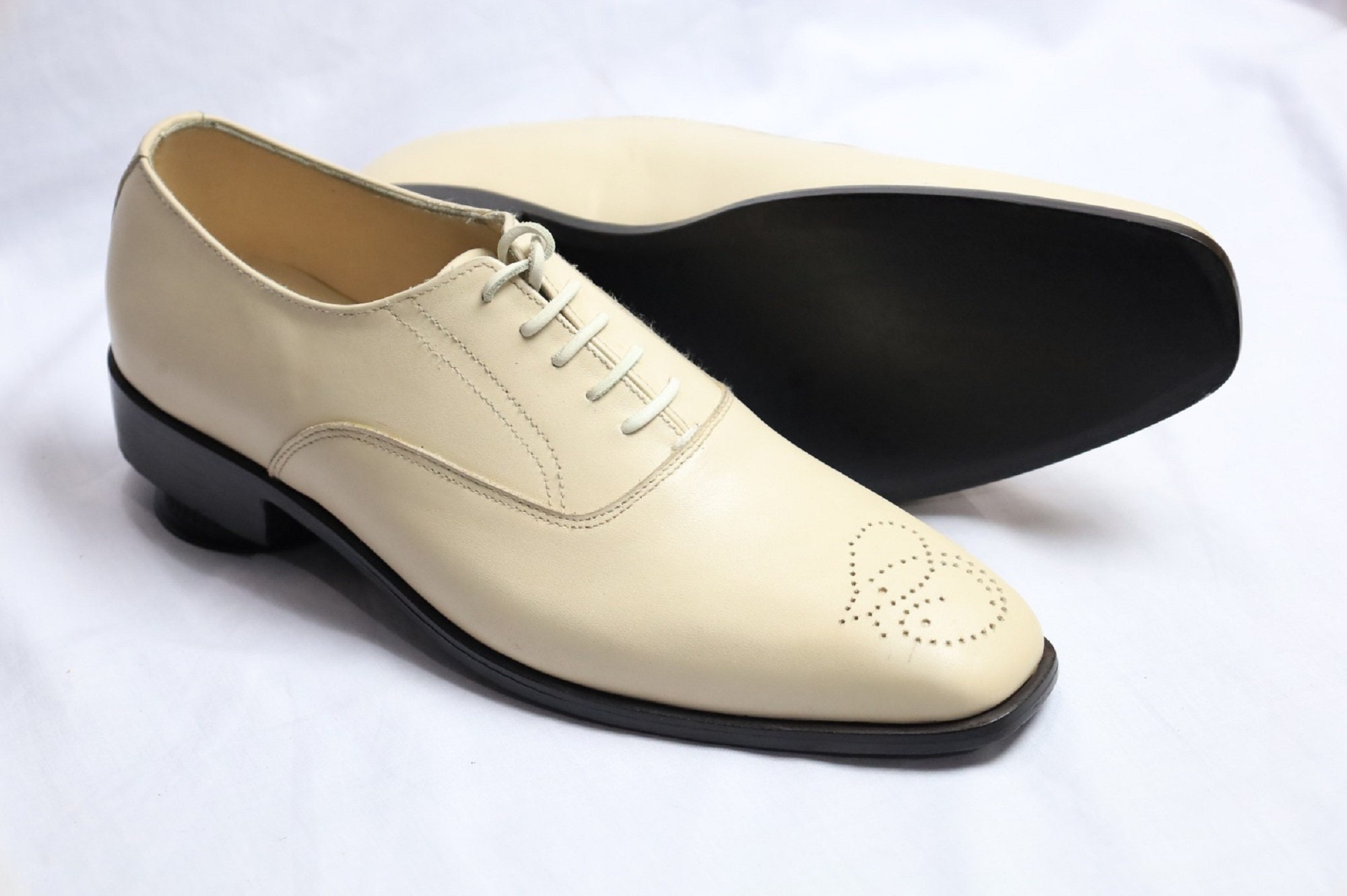Cream oxford shoes sale