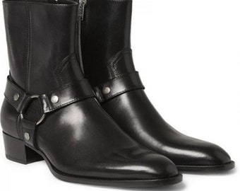 Tom Ford for Yves Saint Laurent Jonny 65 Zip Boots Chocolat Goat 