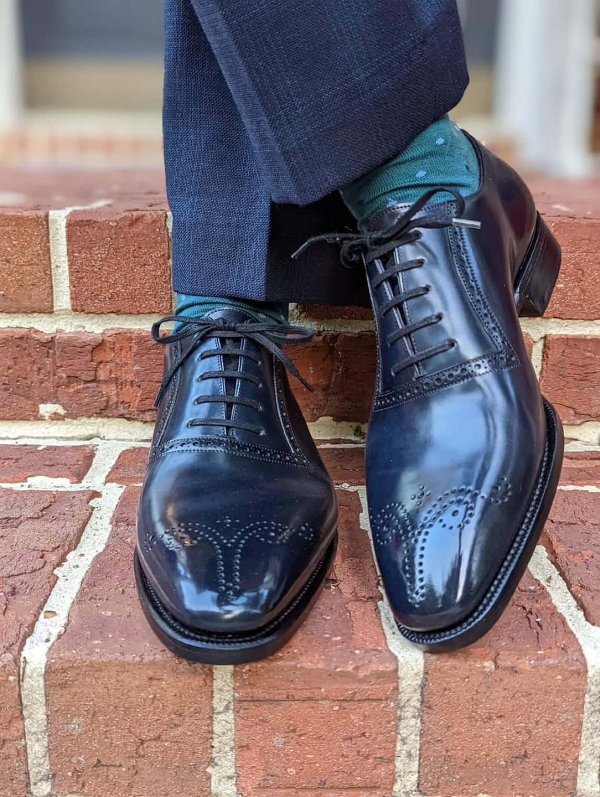 navy blue dress shoes for men