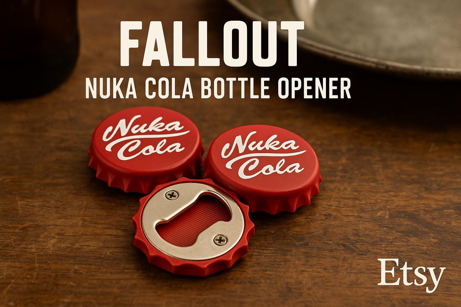 Fallout Nuka Cola Bottle Opener: Gamer Gift, Post-Apocalyptic Barware