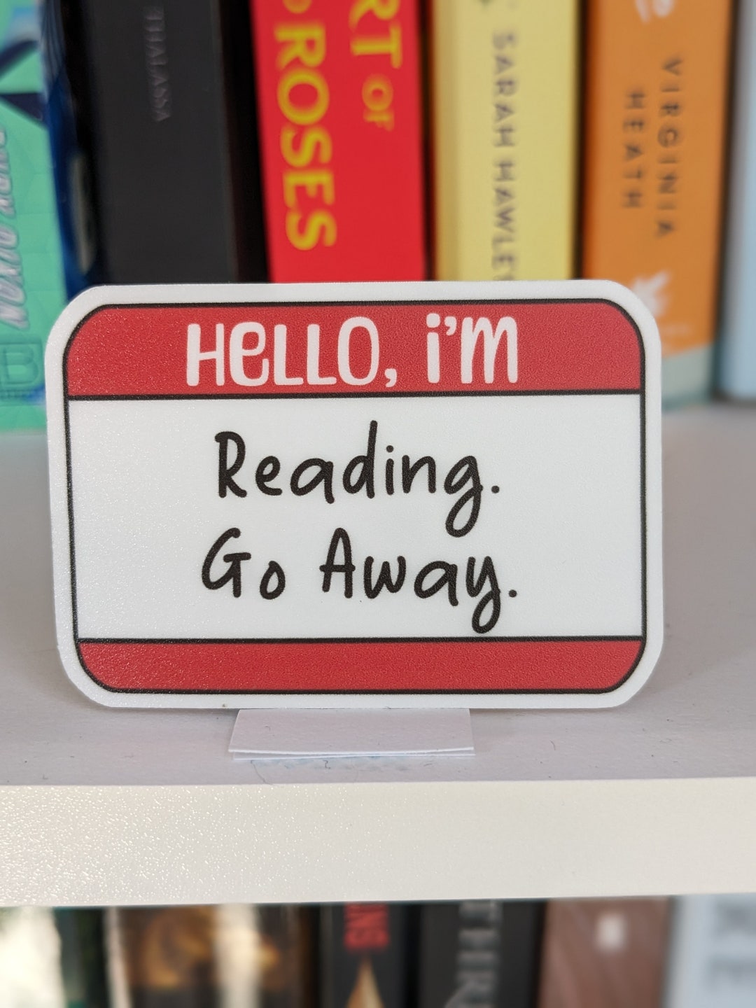 Hello I'm Reading. Go Away. Sticker - Etsy