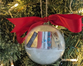 Custom-made minibook Christmas Ornaments