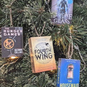 Custom mini book Christmas Ornaments