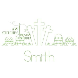 Easter Cross Embroidery Design, Eggs Bean Stitch (Digital Download)