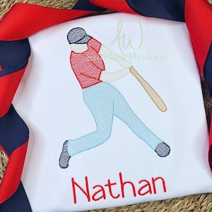 Baseball player sketch stitch ballgame sports outfield light fill stitch bean stitch machine embroidery design file
