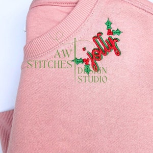 Christmas Winter Holly Jolly Mini Fill Stitch Machine Embroidery Design