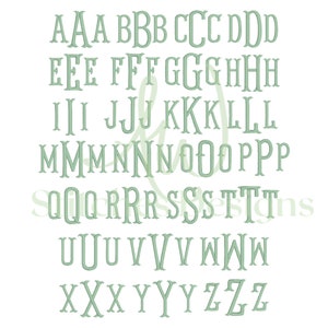 Shadow Fishtail Monogram Font Bundle for Embroidery Machine Use ...