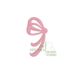 May include: A pink bow with a single loop and a center knot. The bow is a simple design and would be great for adding a touch of whimsy to a project.