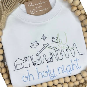 Krippe Krippe Weihnachten Krippe Baby Jesus Krippe Bethlehem Stern Linie Bohne Stich Vintage Stich Stickdatei Stickdatei