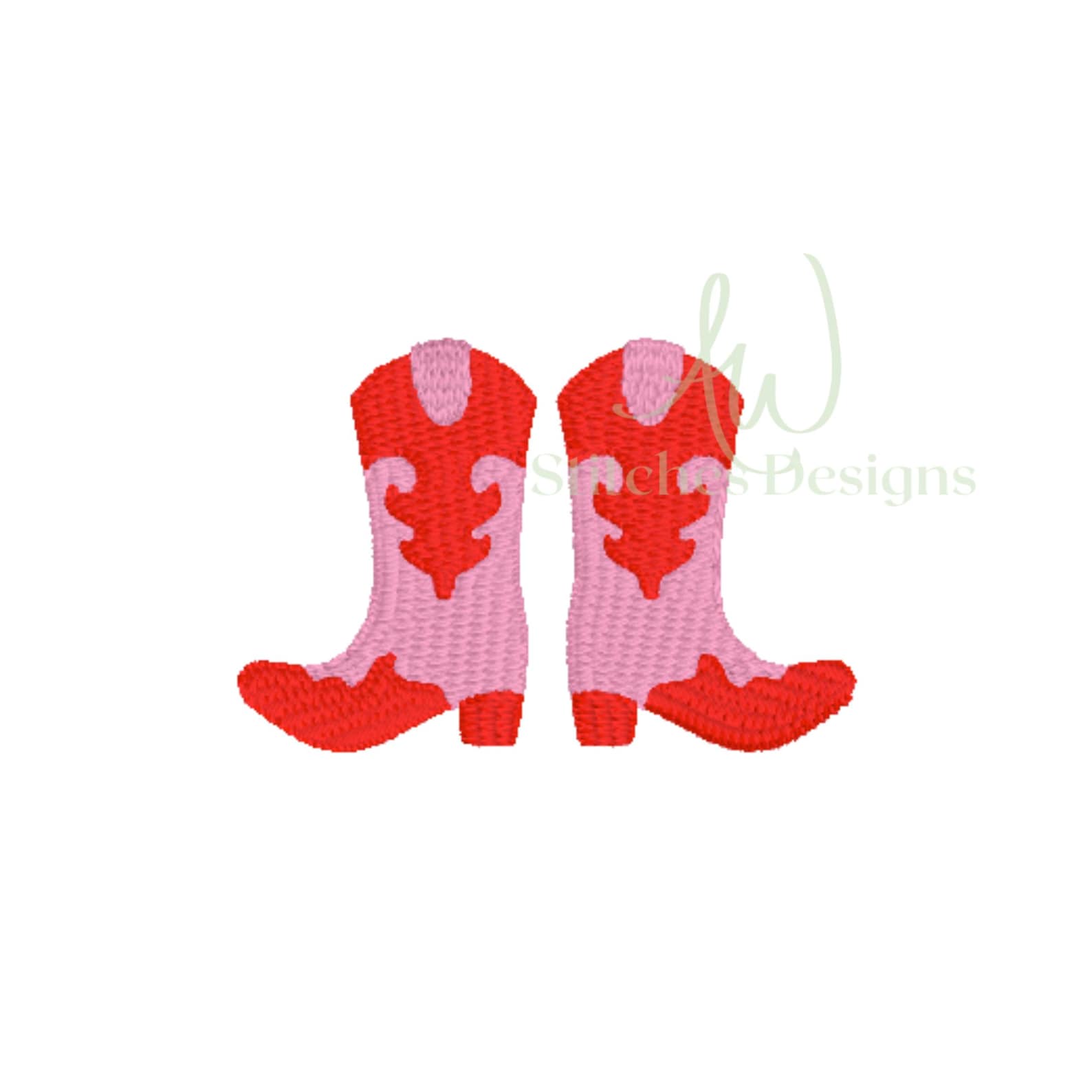 Mini Cowboy Boot Embroidery Design Set – Single Boot & Boot Pair Motif ...