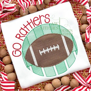 Football Applique Football Zig Zag Stitch Applique Game Day Applique Football Design light fill sketch stitch machine embroidery design file