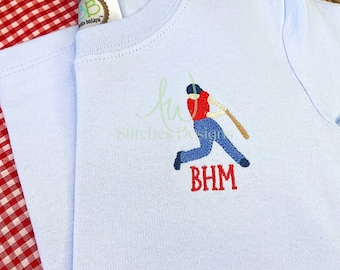Baseball Player Fill Stitch Machine Embroidery Design (Digital Download)