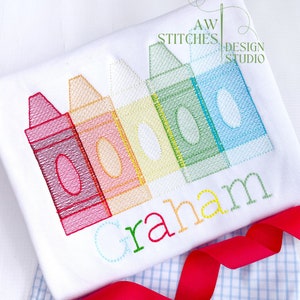 Crayon Back to School First Day Row of Crayons Trio Crayon Vintage ...